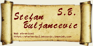 Stefan Buljančević vizit kartica
